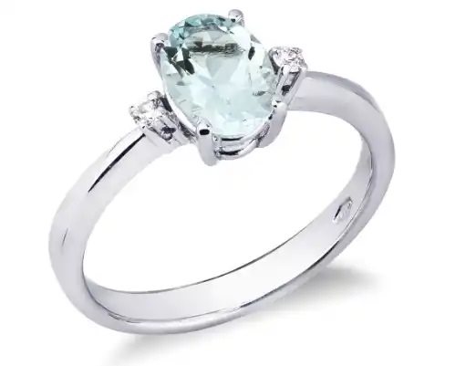 Anello Promesse Donna in Oro Acquamarina 0.60 Ct ADVA1BT - ADVA1BT